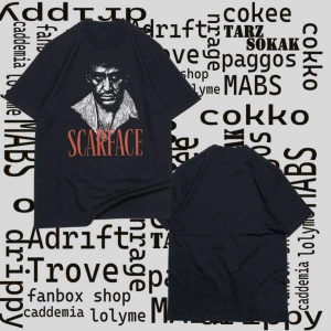 Kod Presss Kadın Siyah Tony Montana Film Scarface T-shirt 251093tt
