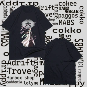 Kod Presss Unisex Siyah Byakuya Anime Bleach T-shirt 127222tt