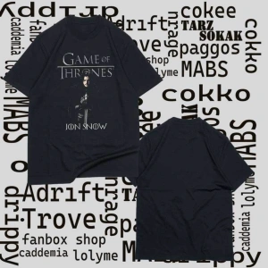Kod Presss Unisex Siyah Jon Snow V2 Dizi Game Of Thrones T-shirt 360007tt