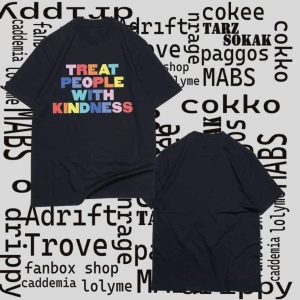 Kod Presss Unisex Siyah Treat People With Kindness Harry Styles T-shirt 318797tt