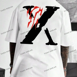 KOD Trend EMRG Bol Kesim Erkek Mektup Baskılı Tişört