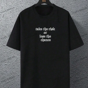 KOD Trend EMRG Erkek Büyük Beden Düşük Omuzlu Tişört Çizgi Film Karakteri ve Harf Baskılı