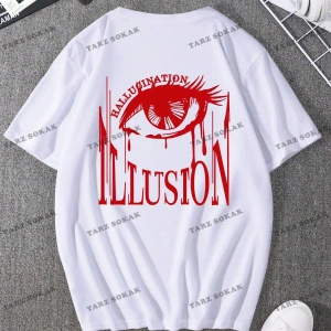 KOD Trend EMRG Erkek Göz ve Harf Grafikli Damla Omuz Tişörtü