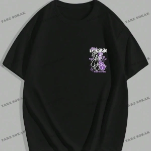 KOD Trend EMRG Erkek Harfli ve Teddy Bear Baskılı Yuvarlak Yaka Tişört