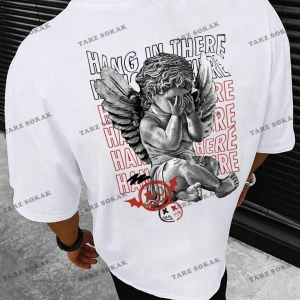 KOD Trend EMRG Erkek Mektup Baskılı Kısa Kollu Tişört