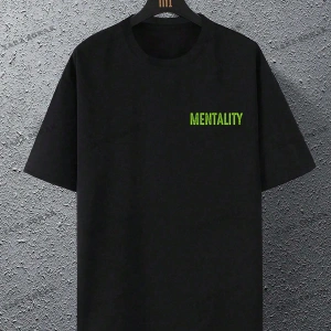 KOD Trend EMRG Erkek Melek Ve Slogan Baskılı Tişört