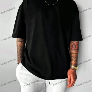 KOD Trend EMRG Loose Fit Erkek Grafik Grafik Düşük Omuz Tişört