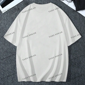 KOD Trend Erkek Baskılı Bol Düşük Omuz Tişört