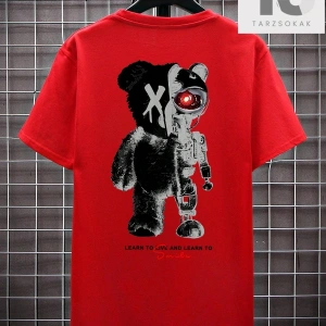 KOD Trend Erkek Beyaz Yuvarlak Yaka Baskılı T-shirt