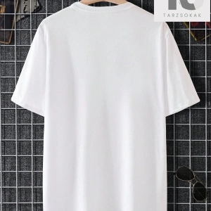 KOD Trend Erkek Beyaz Yuvarlak Yaka Baskılı T-shirt