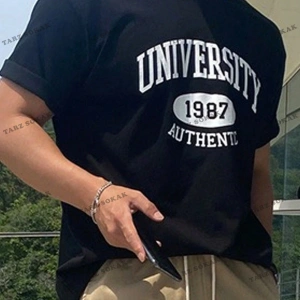 KOD Trend Erkek Harfli Grafik Tişört