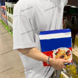 KOD Trend Erkek Pamuk Katı Damla Omuz Tişörtü