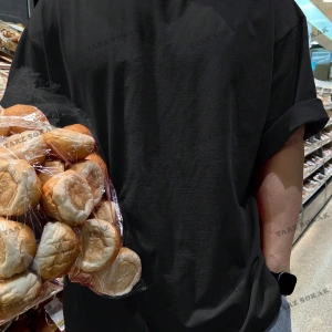 KOD Trend Erkek Pamuk Katı Damla Omuz Tişörtü