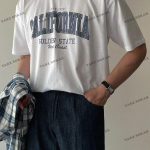 KOD Trend Erkek Pamuklu Harfli Grafik Tişört