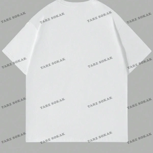 KOD Trend Goth Erkek Figür Grafik Damla Omuz Tişört