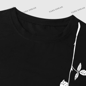 KOD Trend Homme Erkek Çiçek & Slogan Grafikli Tişört