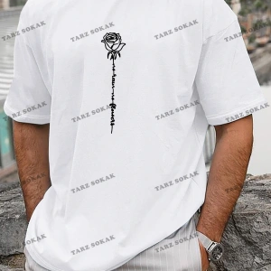 KOD Trend Homme Erkek Çiçek ve Harf Grafikli Tişört