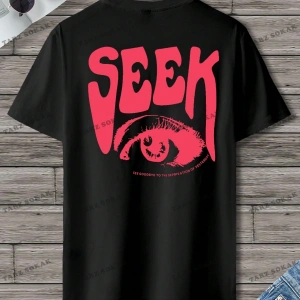 KOD Trend Homme Erkek Göz ve Slogan Grafikli Tişört