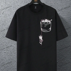 KOD Trend Hypemode Çizgi Film Grafikli Loose Fit Erkek Tişört