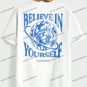 KOD Trend Hypemode Erkek Loose Fit Yuvarlak Yaka Baskılı Örme Tişört