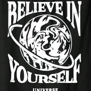 KOD Trend Hypemode Erkek Loose Fit Yuvarlak Yaka Baskılı Örme Tişört