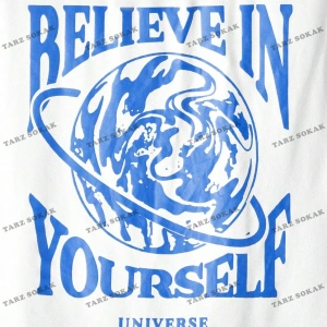 KOD Trend Hypemode Erkek Loose Fit Yuvarlak Yaka Baskılı Örme Tişört