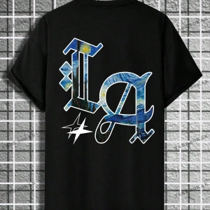 KOD Trend Hypemode Erkek Mektup Baskılı Tişört