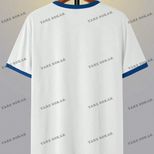 KOD Trend Hypemode Harf Baskılı ve Kontrast Kesimli Renkli Bloklu Erkek Tişörtü