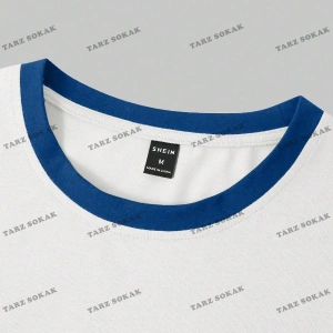 KOD Trend Hypemode Harf Baskılı ve Kontrast Kesimli Renkli Bloklu Erkek Tişörtü