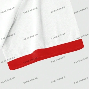 KOD Trend Hypemode Harf Baskılı ve Kontrast Kesimli Renkli Bloklu Erkek Tişörtü