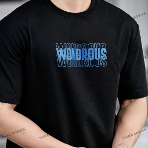 KOD Trend Hypemode Loose Fit Erkek Yazılı Baskılı Kısa Kollu Tişört