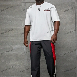 KOD Trend LEGND Erkek Plus Harfli ve Kartal Baskılı Tişört