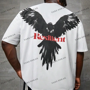 KOD Trend LEGND Erkek Plus Harfli ve Kartal Baskılı Tişört