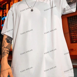 KOD Trend Loose Fit Erkek Düz Renk Yuvarlak Yaka Tişört