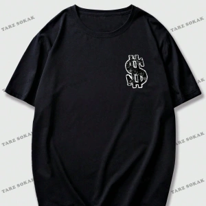 KOD Trend Street Life Erkek Karikatür ve Mektup Grafikli Tişört