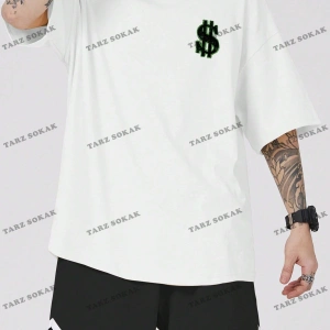 KOD Trend Street Life Erkek Karikatür ve Mektup Grafikli Tişört