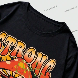 KOD Trend Street Life Erkek Mantar & Slogan Grafikli Tişört