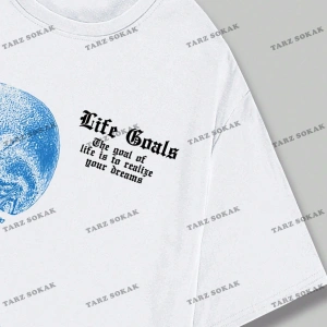 KOD Trend Street Life Erkek Slogan ve İskelet Baskılı Tişört