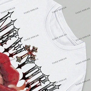 KOD Trend Street Life Harfli ve Dudaklı Kısa Kollu Erkek Tişört