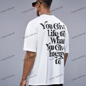 KOD Trend StreetEZ Oversize Sloganlı Grafik Erkek Tişört