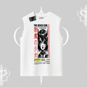 Kolsuz Tshirt Anime Devils Girl Japanese Style Baskılı