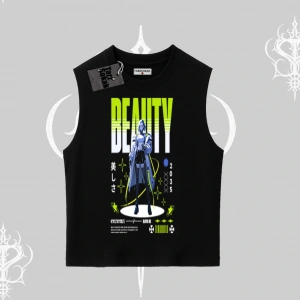 Kolsuz Tshirt Anime Unity Neon Detaylı Grafik Baskılı