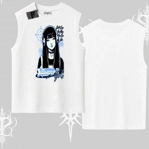 Kolsuz Tshirt Cyber Y2K Anime Girl Street Sound Aesthetic