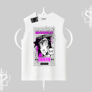 Kolsuz Tshirt Games Schoolgirl Anime Baskılı