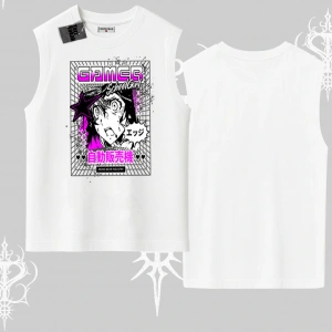 Kolsuz Tshirt Games Schoolgirl Anime Baskılı