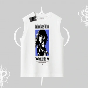 Kolsuz Tshirt Oversize Anime Kız Baskılı