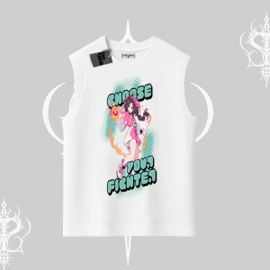 Kolsuz Tshirt Oversize  Anime Kız Desenli Japon Stil