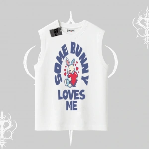 Kolsuz Tshirt Sevimli Tavşan Some Bunny Loves Me Baskılı