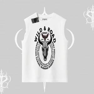 Kolsuz Tshirt Wild & Road Western Skull Biker Street Culture
