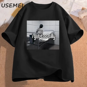Komik Chonk Kedi T-Shirt Erkekler Kadınlar için Sevimli Şişman Kedi TeeMinimalist Mem 2896